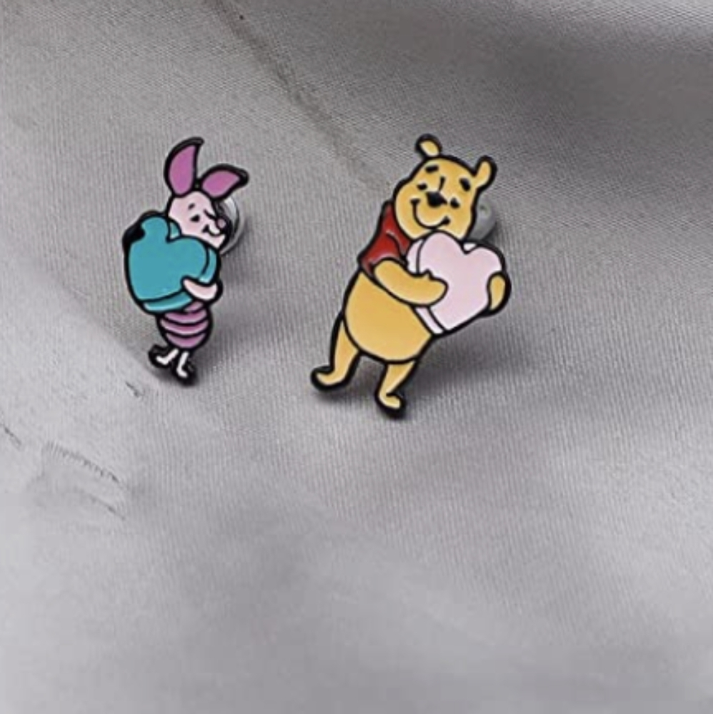 Winne The Pooh, Winnie and Piglet Stud Earrings